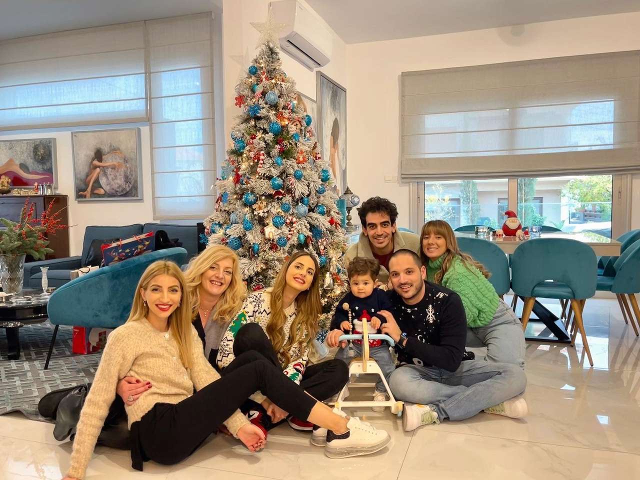 Święta z rodziną puzzle online ze zdjęcia