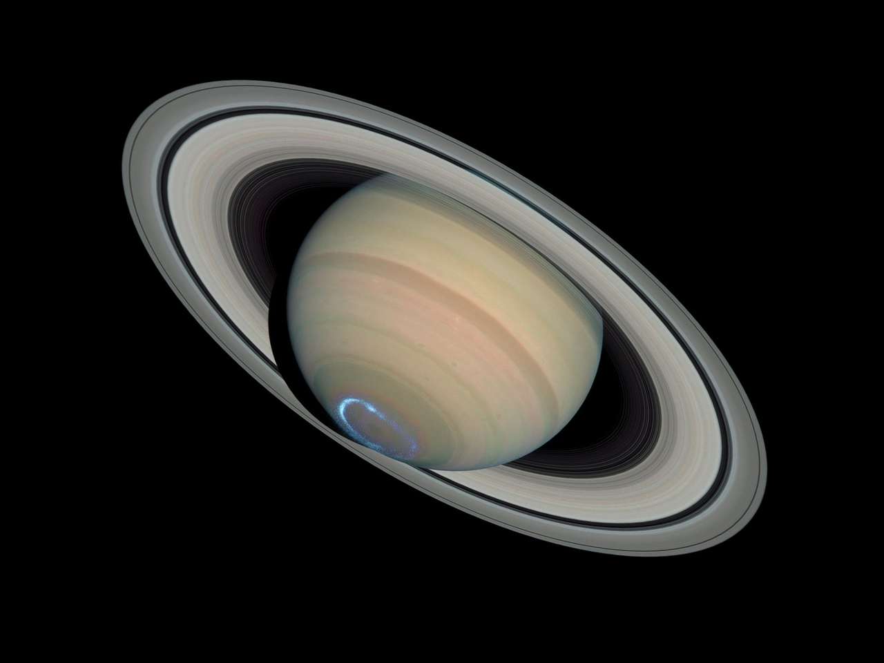 Saturn - kosmiczne puzzle puzzle online ze zdjęcia