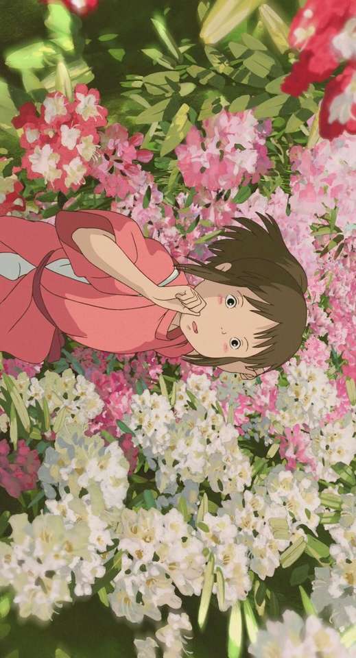 chihiro w kwiatku puzzle online ze zdjęcia