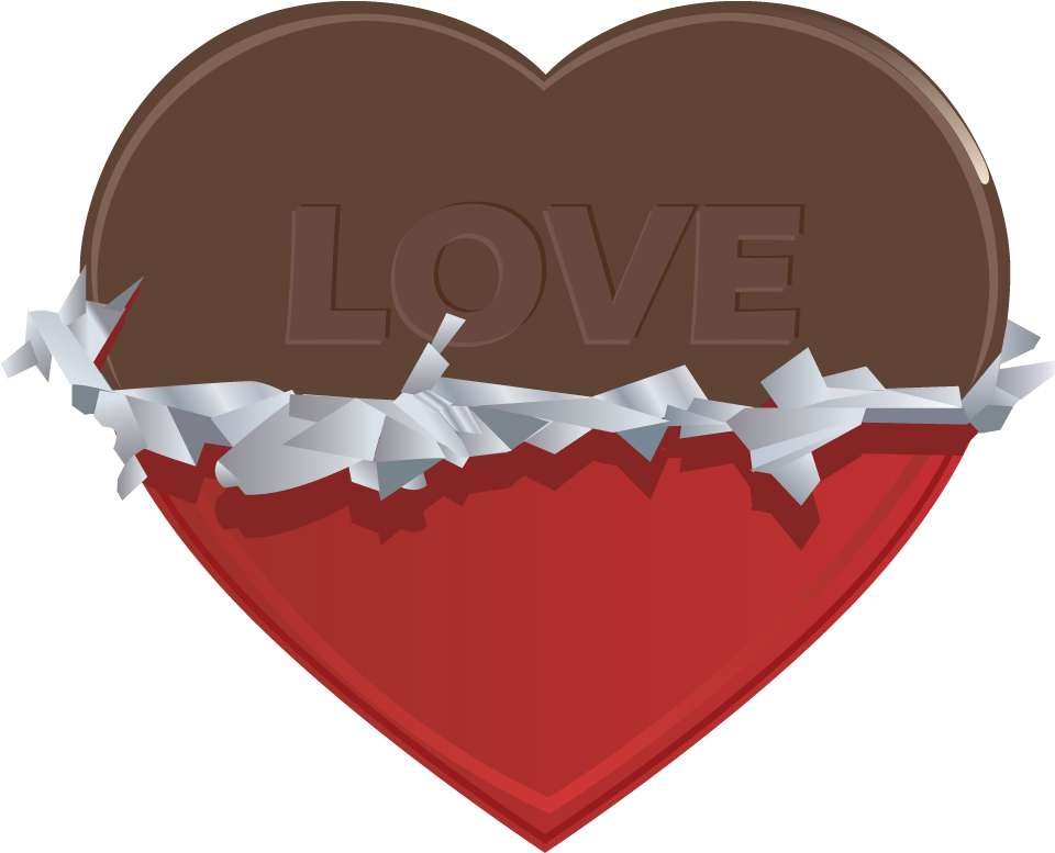 czekolada w kształcie serca puzzle online
