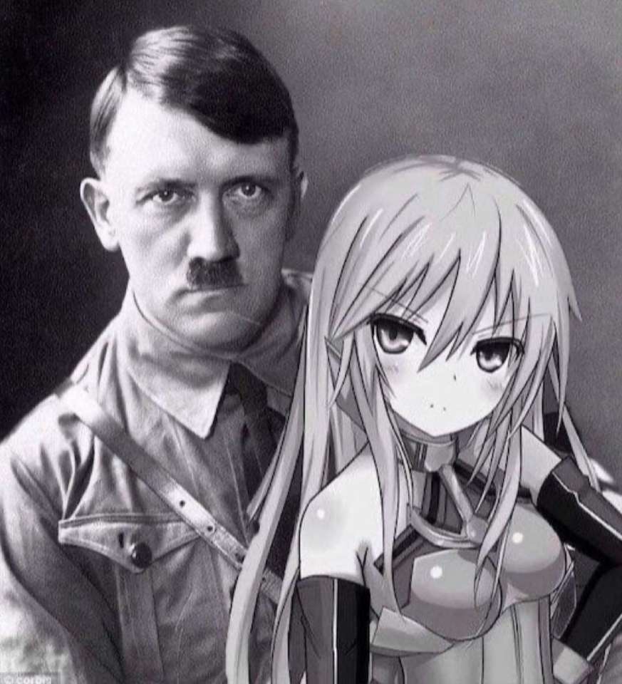 Hitler chan i jego żona puzzle online ze zdjęcia
