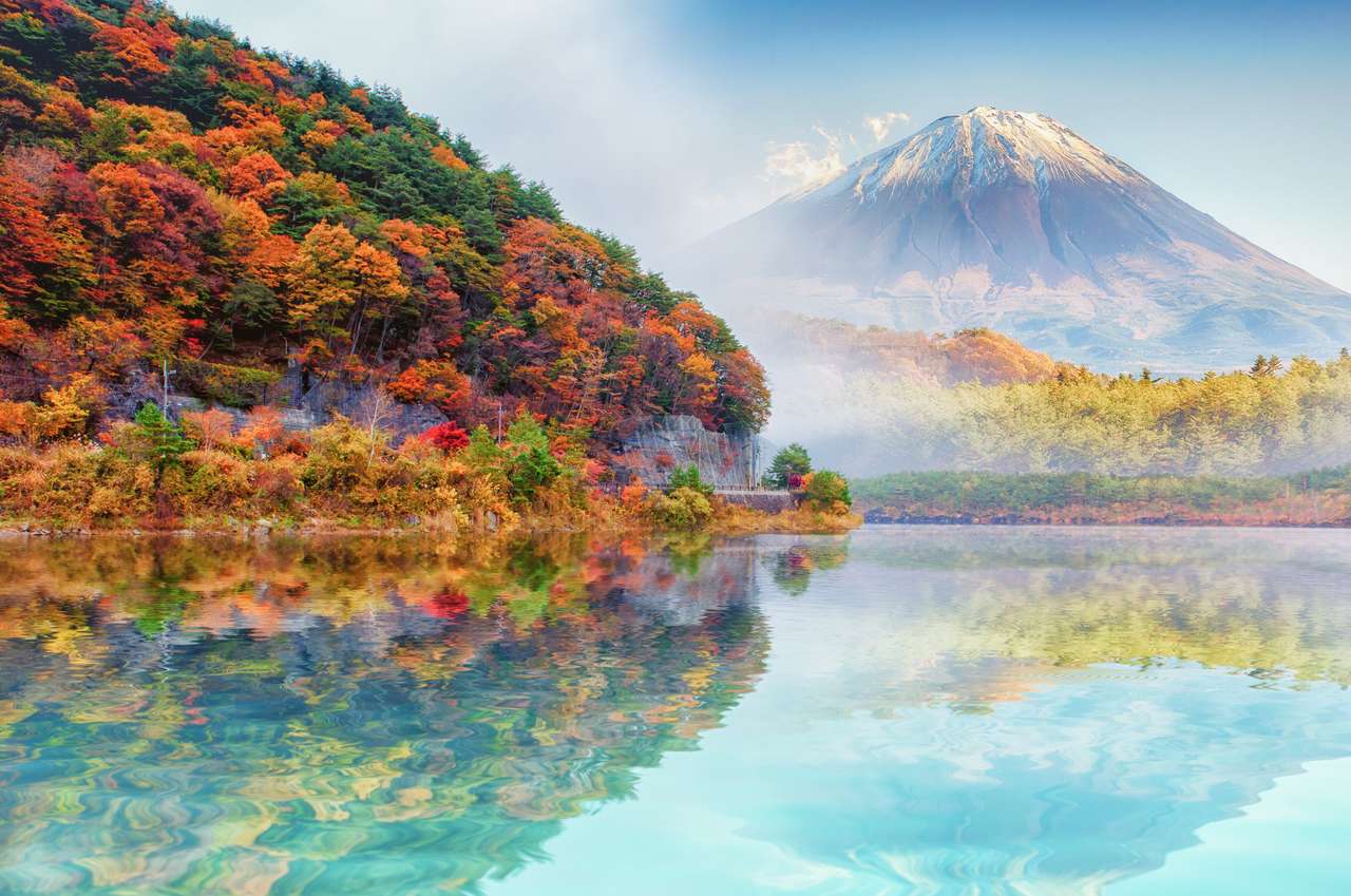 Góra Fuji jesienią puzzle online