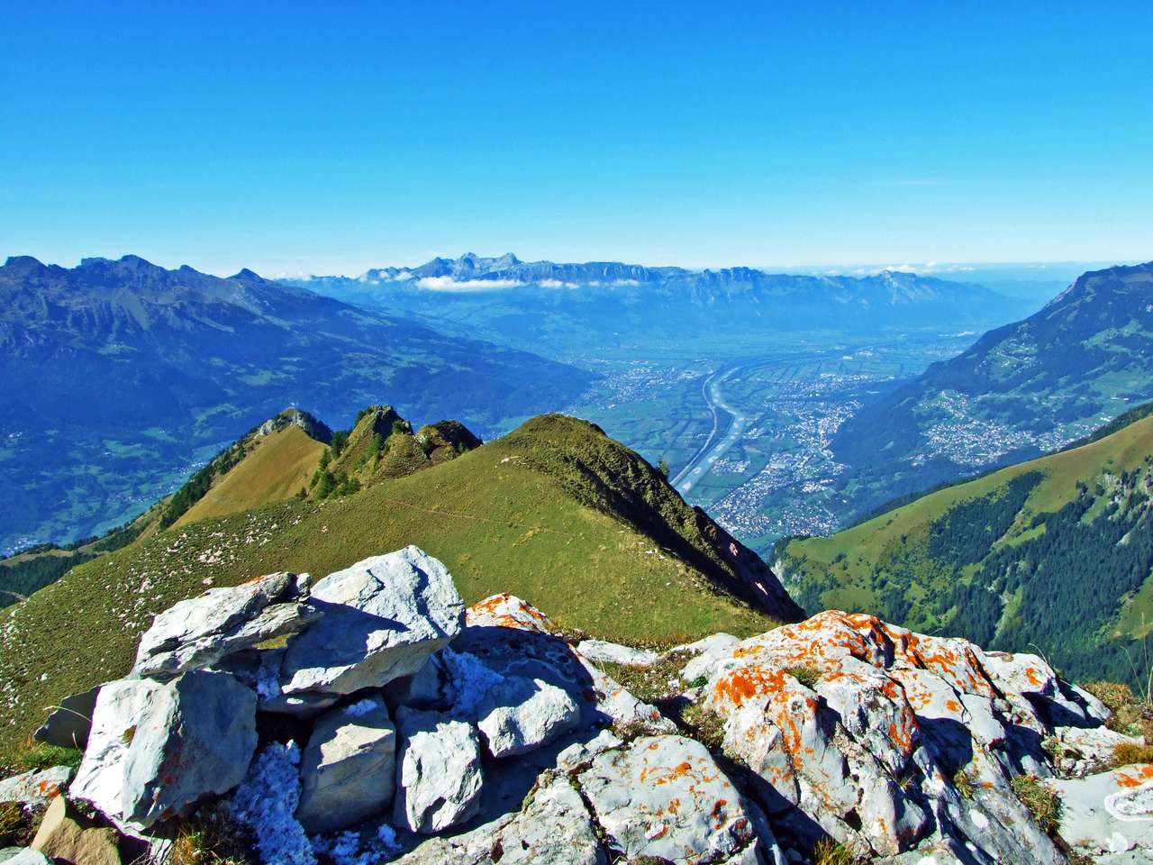 Szczyt alpejski Mittlerspitz puzzle ze zdjęcia