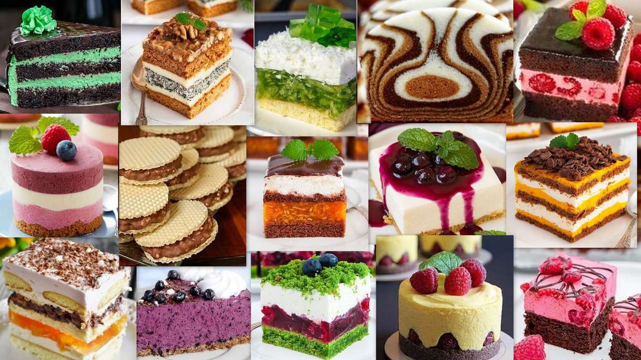 Słodkie ciasta puzzle online ze zdjęcia