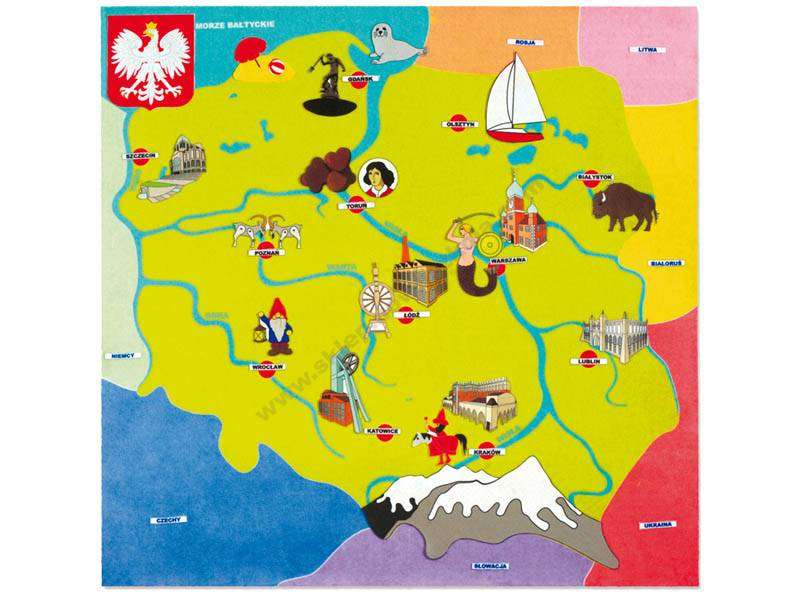 mapa polski puzzle ze zdjęcia