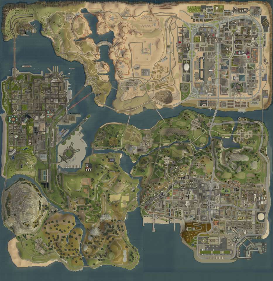 Mapa GTA SA puzzle online