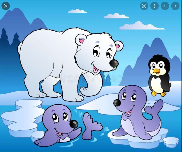 Zimowe zwierzęta puzzle online ze zdjęcia