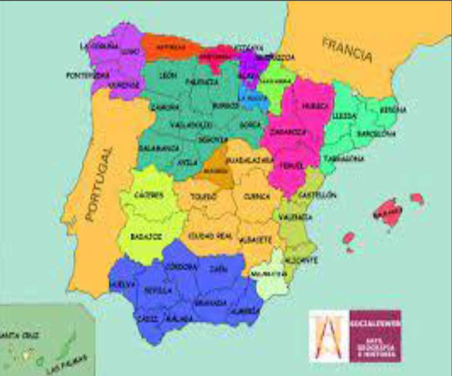Mapa Politica España (Sexto Primaria) puzzle online