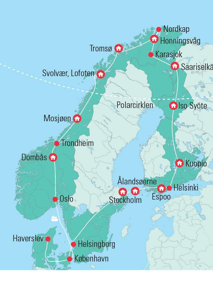 Rundtur w Skandynawii puzzle online