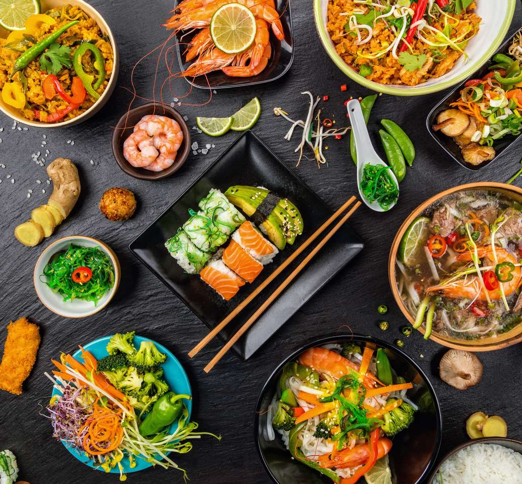 Asian cuisine puzzle online ze zdjęcia