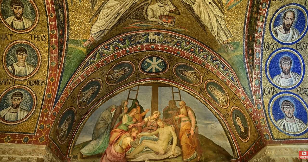 Jezus i Apostołowie Płytki Mozaiki Sklepiony Sufit puzzle online