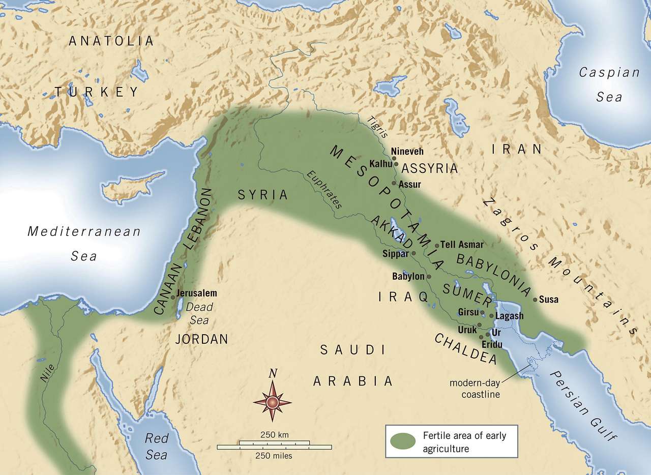 Mapa Mezopotamii puzzle