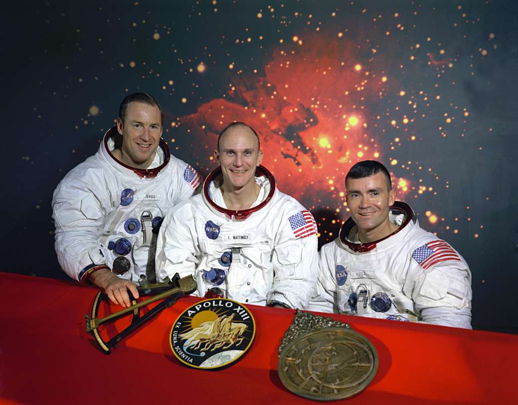 Oryginalna załoga Apollo 13 puzzle online ze zdjęcia