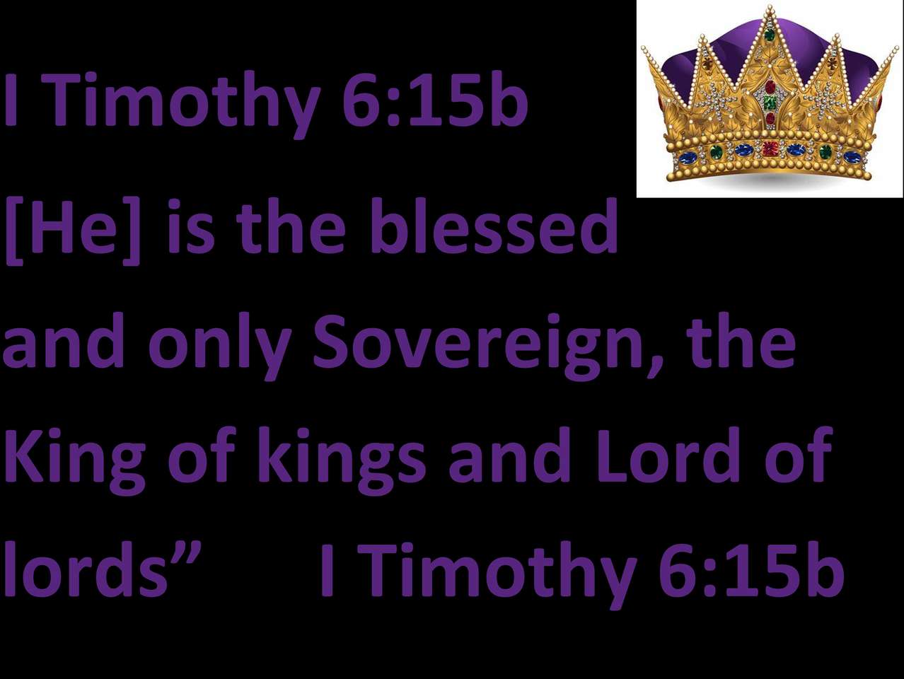 1 Tymoteusza 6: 15b puzzle online