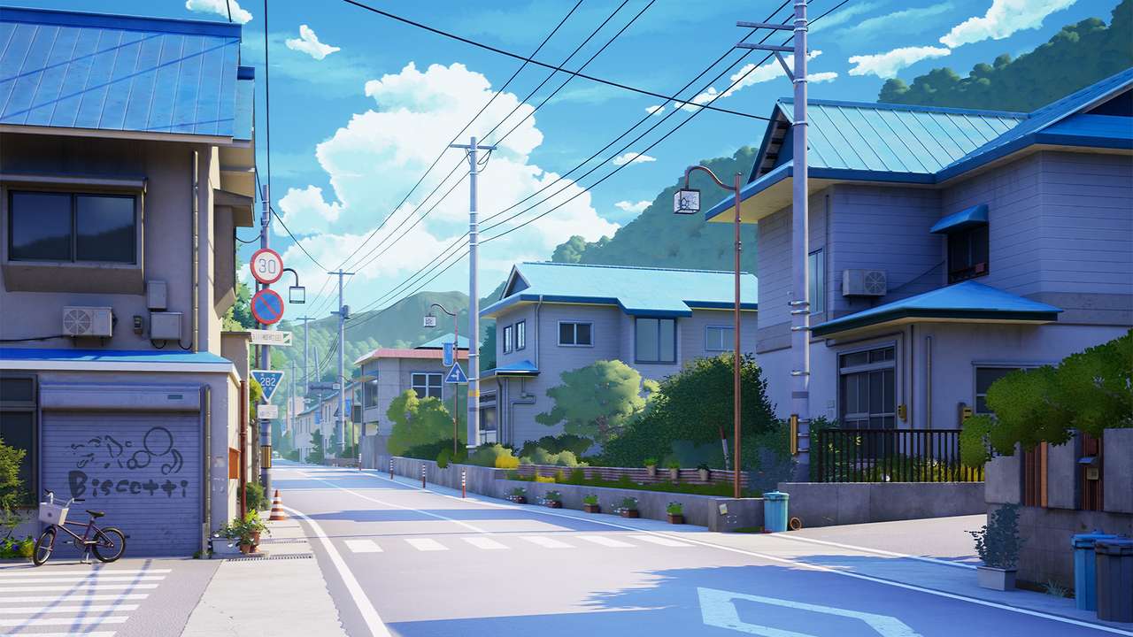 Lubię te japońskie animowane ulice puzzle online ze zdjęcia