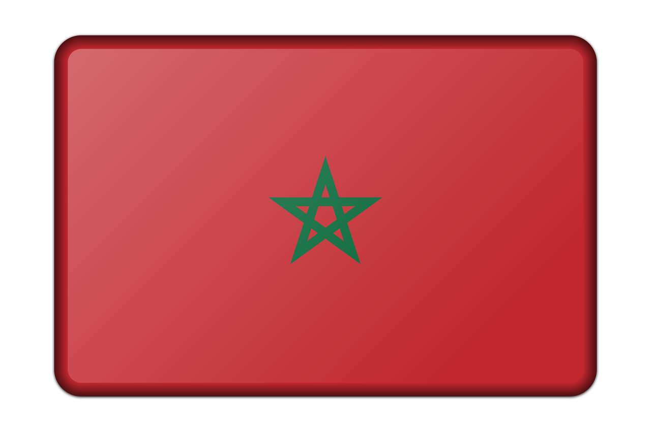 flaga maroka puzzle online ze zdjęcia