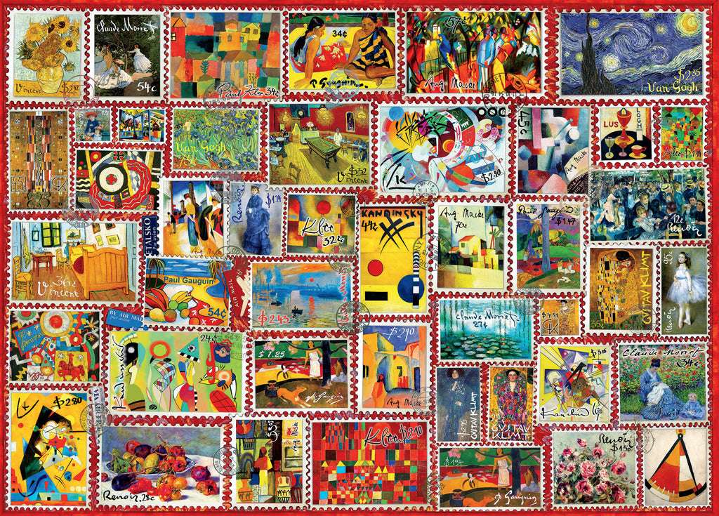 Kolekcja znaczków puzzle