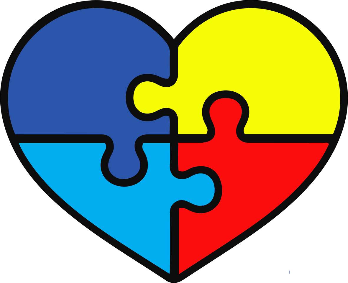 serce kolorowe puzzle online ze zdjęcia