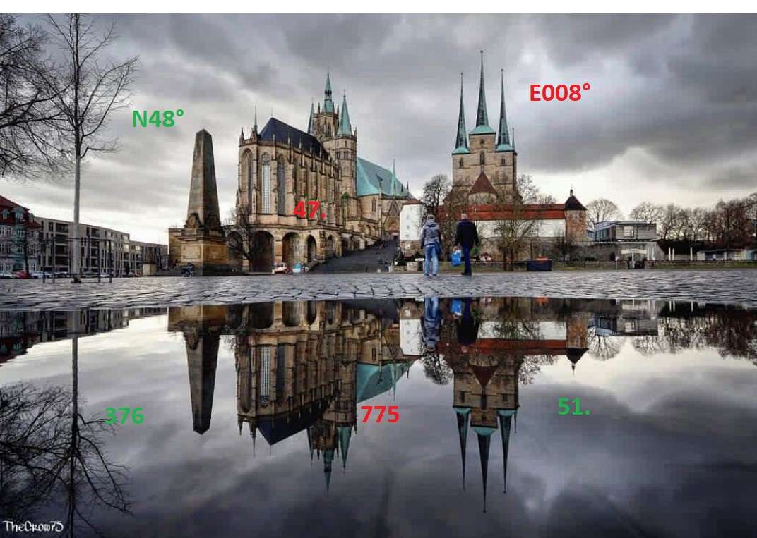 Katedra w Erfurcie i kościół Severi puzzle online ze zdjęcia