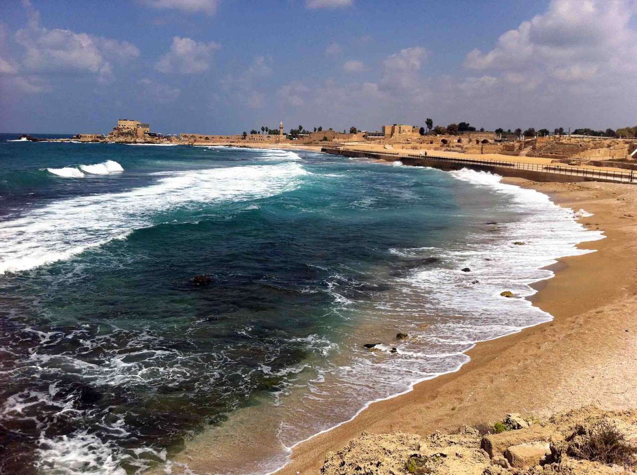 izraelska plaża puzzle online ze zdjęcia