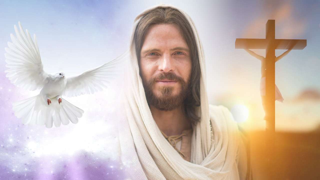 Jezus daje Ducha Świętego puzzle online ze zdjęcia