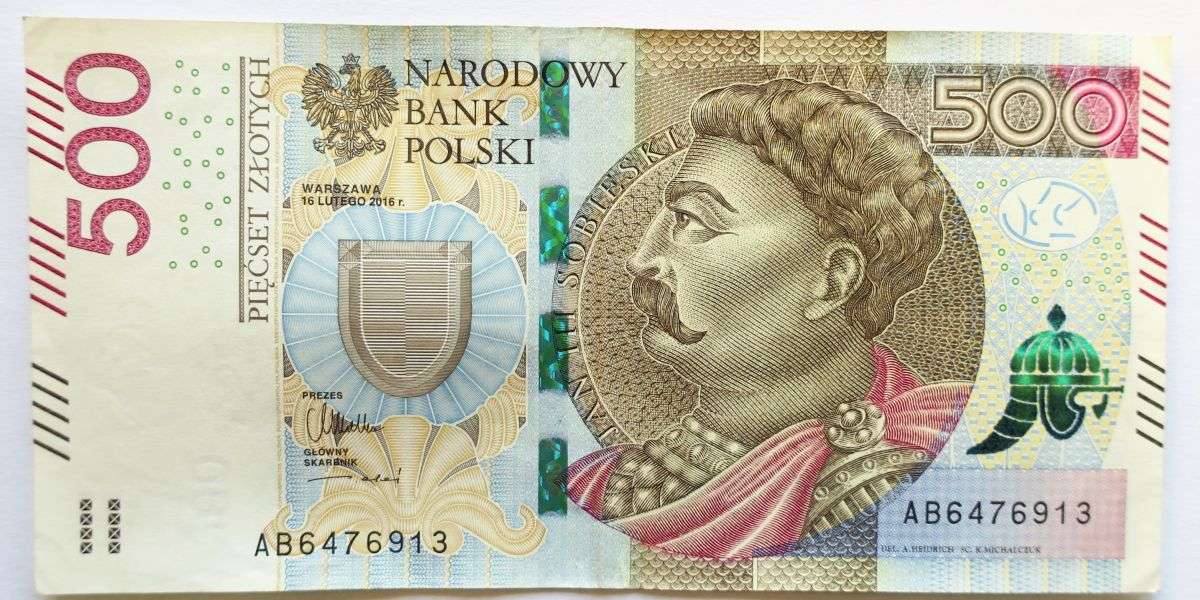 bank note 500 PLN puzzle online