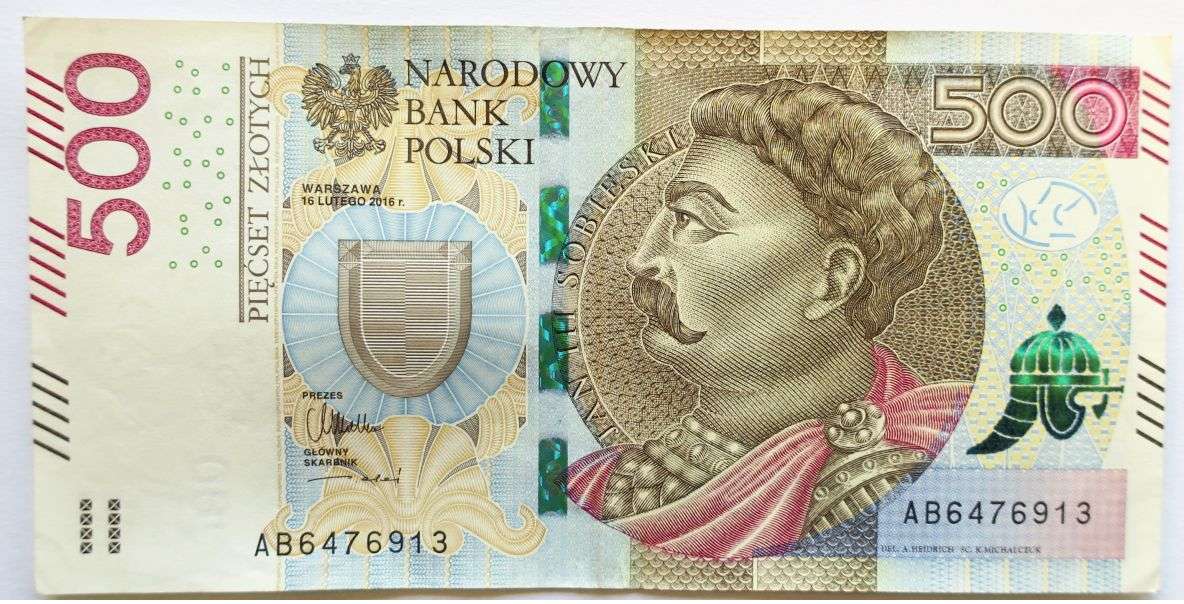 bank note 500 PLN puzzle online ze zdjęcia