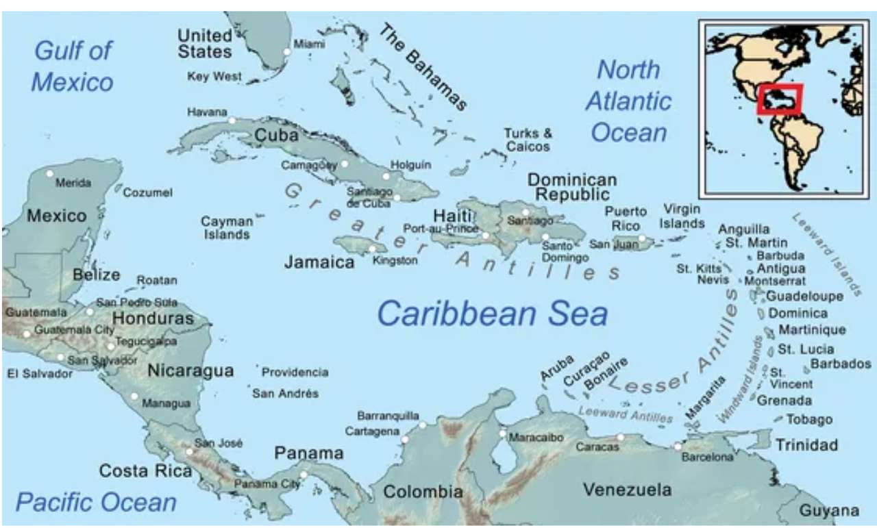 Morze Karaibskie puzzle online ze zdjęcia