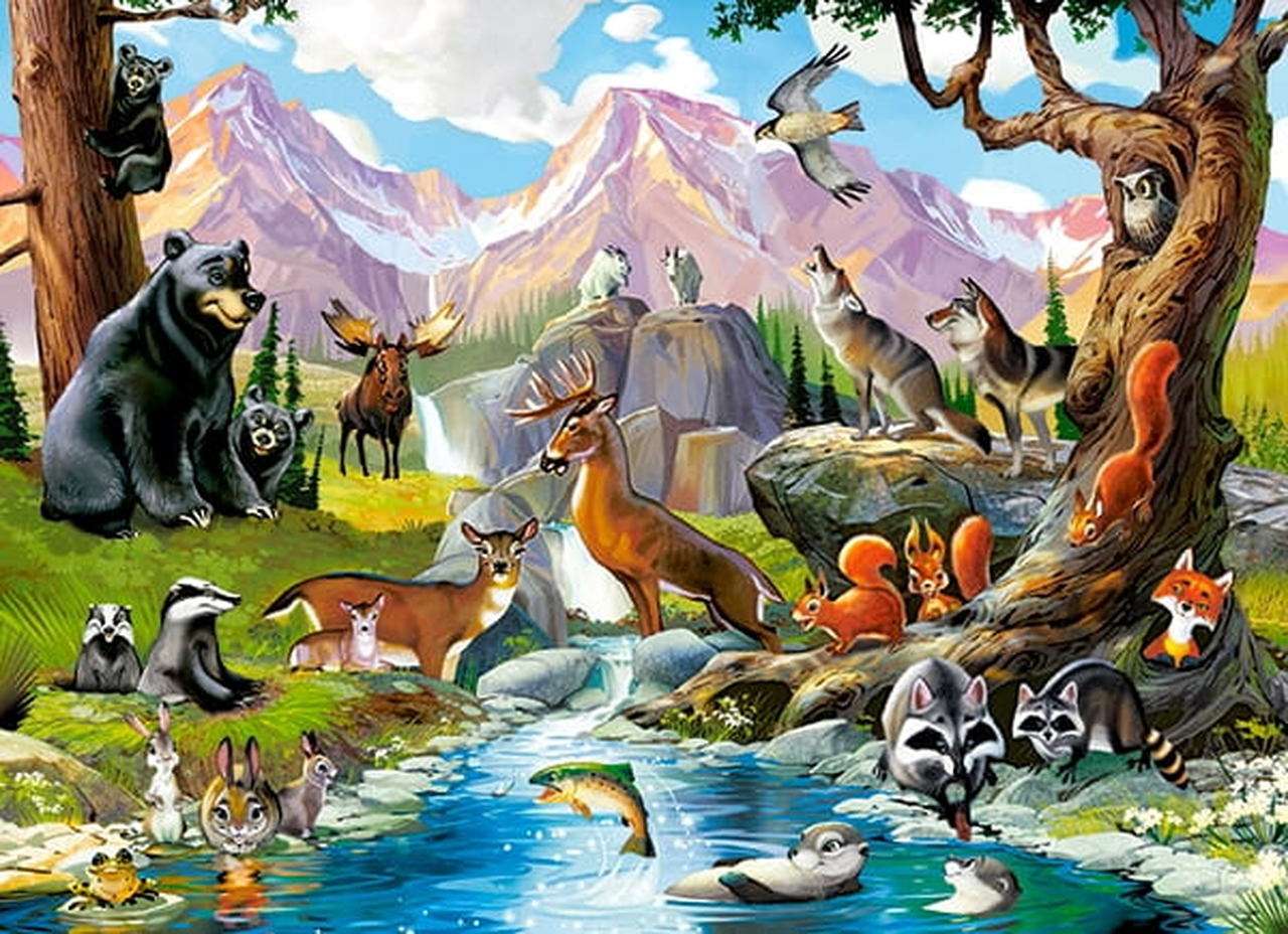 Tropem dzikich zwierząt puzzle online