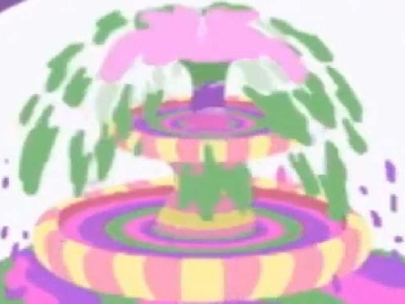 c to kolorowa fontanna; puzzle online ze zdjęcia