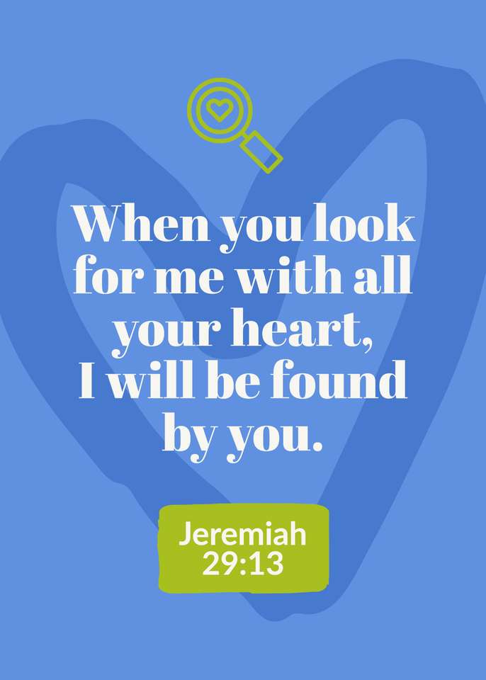 Jeremiasza 29: 13 puzzle online ze zdjęcia