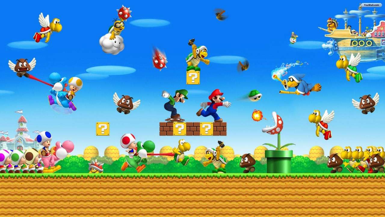 Świat Super Mario puzzle online