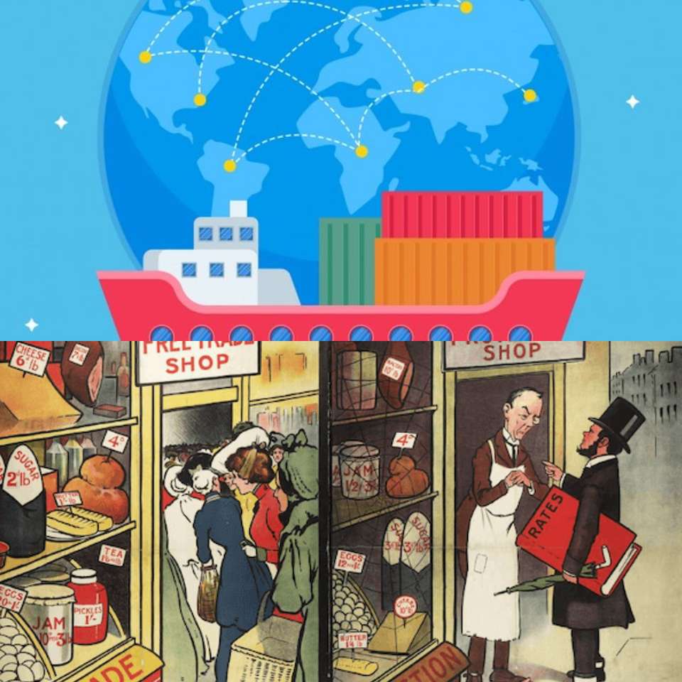 Wolny handel i protekcjonizm puzzle online ze zdjęcia