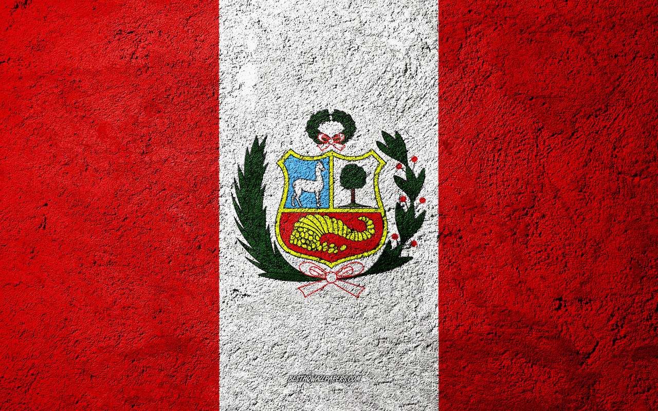 Flaga peruwiańska puzzle online ze zdjęcia