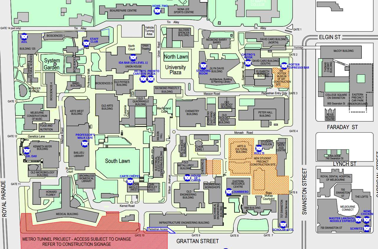 mapa kampusu puzzle online ze zdjęcia