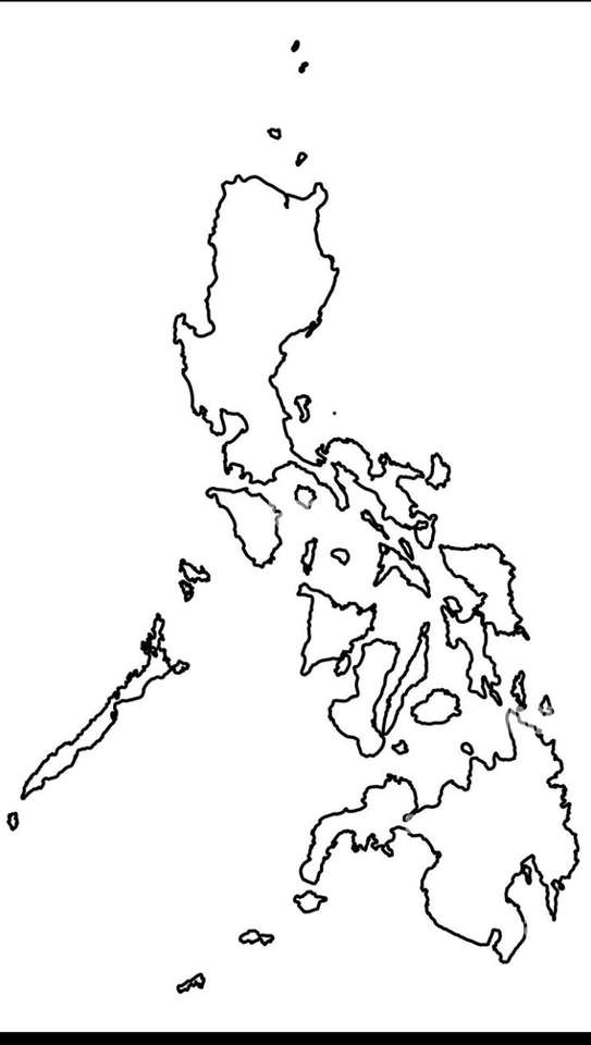 Mapa Filipin puzzle online ze zdjęcia