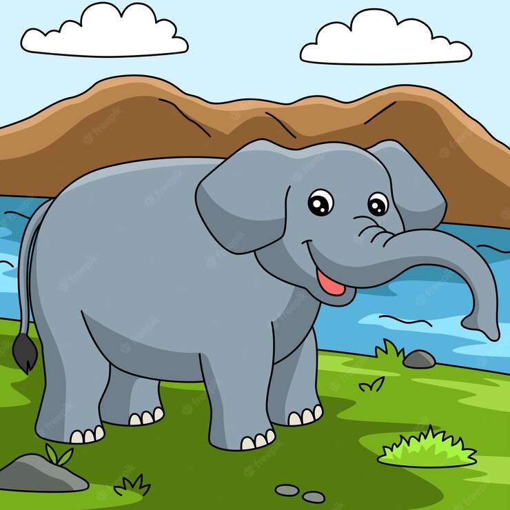 słoń puzzle online ze zdjęcia