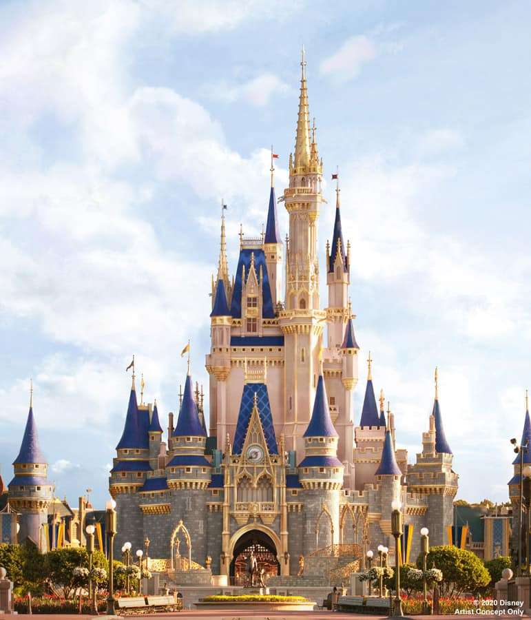 Disney zamek puzzle online ze zdjęcia