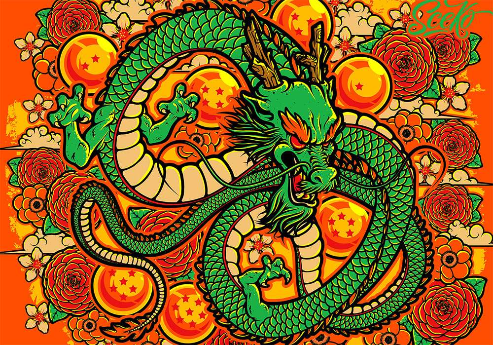 Pomarańczowa Dragonista puzzle online