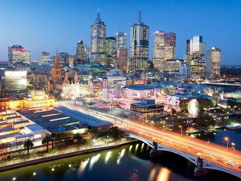 Australijskie miasto nocą puzzle ze zdjęcia