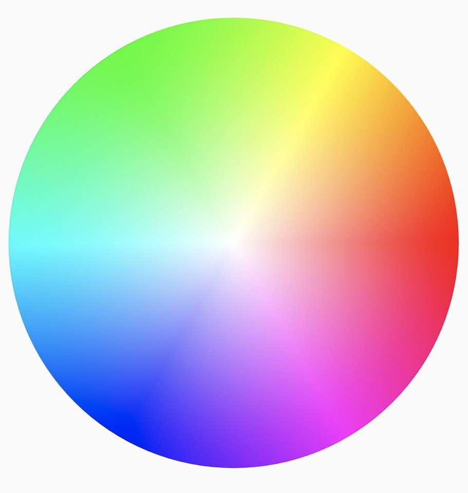 Gradient koła kolorów puzzle online ze zdjęcia