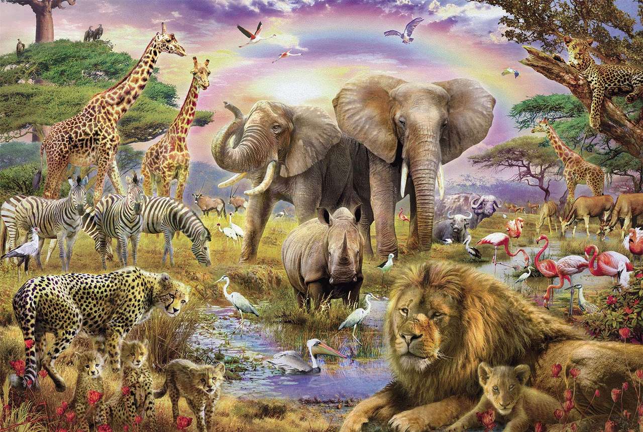 Królestwo zwierząt puzzle online ze zdjęcia