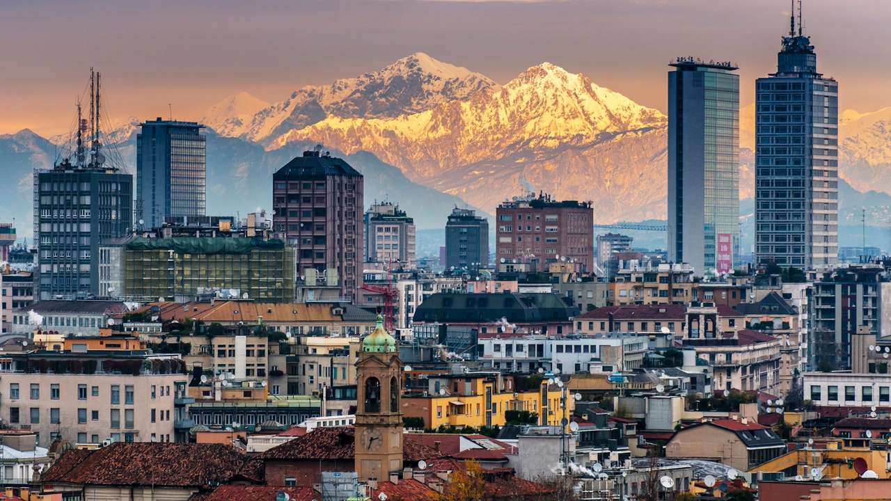 Włoski pejzaż miejski przyroda bezdroża puzzle online ze zdjęcia