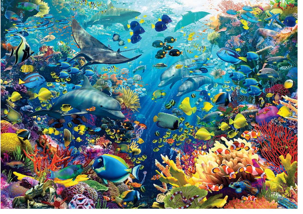 Kolorowe podwodne puzzle online ze zdjęcia