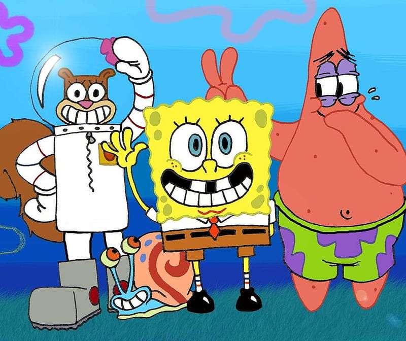 SpongeBob i przyjaciele puzzle online ze zdjęcia