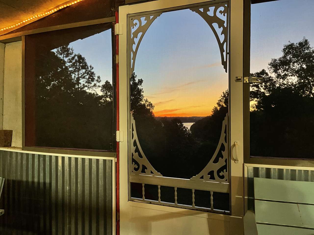 Zachód słońca w Ozarks puzzle online ze zdjęcia