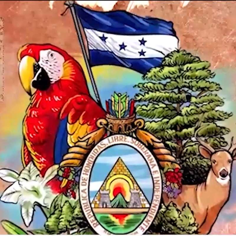Symbole narodowe Hondurasu puzzle ze zdjęcia