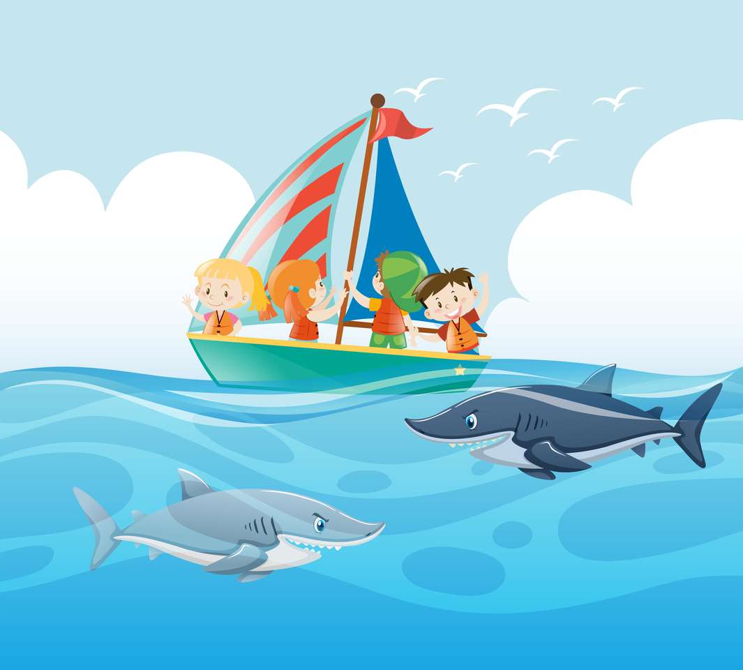 niños navegando en el mar puzzle online ze zdjęcia