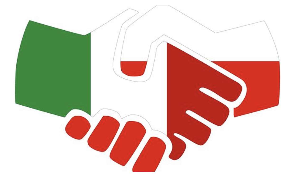 Przyjaźń między państwami: Włochy-Polska puzzle online ze zdjęcia