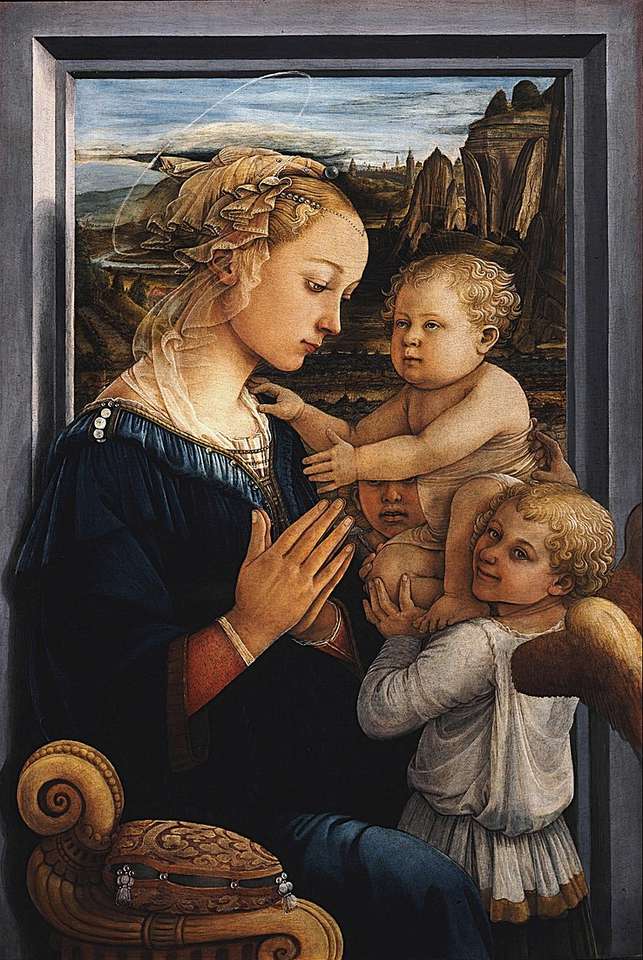 Madonna z Dzieciątkiem z dwoma Aniołami puzzle online